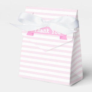 Blush Pink Stripes Thank You Favour Box