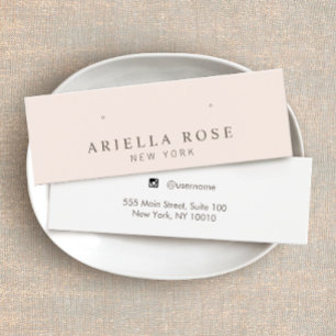 Blush Pink Stud Earring Jewellery Display Card