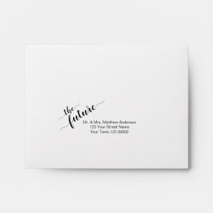 Blush Pink Sweetheart Roses, Greenery RSVP Envelope