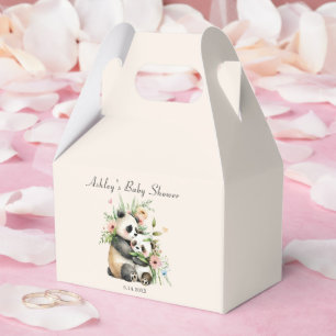 Blush Pink Teddy Bear Baby Girl Shower Favour Box
