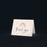 Blush Pink Terracotta Rainbow Personalized Message Thank You Card<br><div class="desc">Blush Pink Terracotta Rainbow Personalized Message Thank You Card in earthy muted desert rose earth tones of maroon rust orange and yellow with confetti sprinkle polka dots and warm tone rainbow pattern. Customize this! To make changes to the layout, enter your text and then choose "customize" to edit things like...</div>