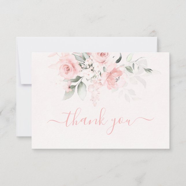 Blush pink thank you card (Front)