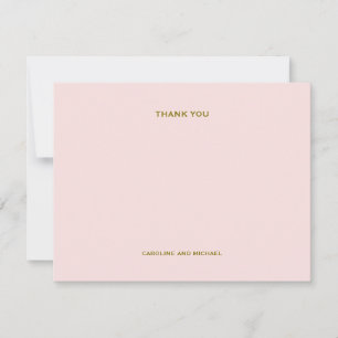 Blush Pink Thank You Note Cards