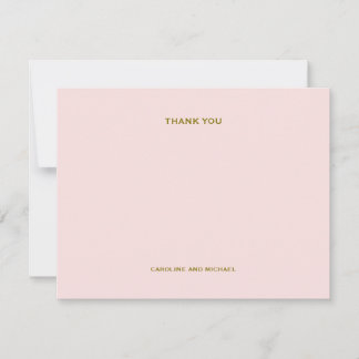 Blush Pink Thank You Note Cards