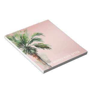 Blush Pink Tropical Palm Tree   Notepad