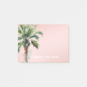Blush Pink Tropical Palm Tree   Post-it Notes