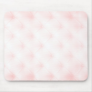 Blush Pink Tufted Upholstery Mouse Mat