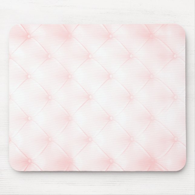 Blush Pink Tufted Upholstery Mouse Mat (Front)