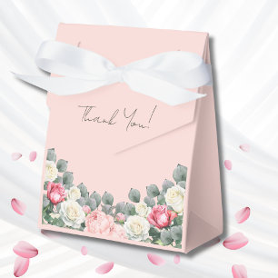 Blush Pink Vintage Garden Roses Baby Shower Favour Box