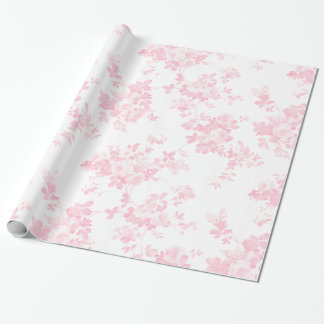 Blush pink vintage roses elegant floral wrapping paper