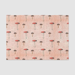 Blush Pink Wash Mushroom With Script  Tissue Paper