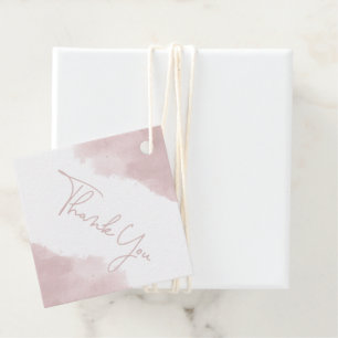 Blush Pink Watercolor Baby Shower Thank You Favour Tags
