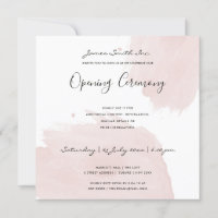 BLUSH PINK WATERCOLOR BRUSHSTROKE OPENING CEREMONY