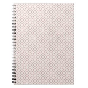 Blush Pink Watercolor Diamond Pattern Minimal Boho Notebook