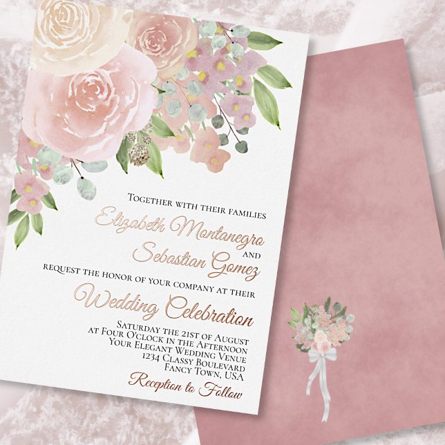 Blush Pink Watercolor Floral Elegant Wedding (Creator Uploaded)