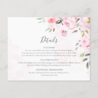 Blush Pink Watercolor Floral Greenery Wedding