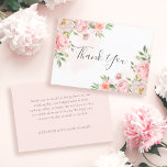 Blush Pink Watercolor Floral Greenery Wedding Thank You Card<br><div class="desc">An elegant floral wedding thank you card,  featuring blush pink watercolor peonies and roses with modern handwritten calligraphy. This beautiful design is perfect for spring and summer weddings with a romantic or vintage theme.</div>