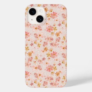 Blush Pink Watercolor Floral Pattern Case-Mate iPhone 14 Case