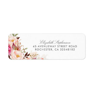 Blush Pink Watercolor Flowers Romantic Wedding