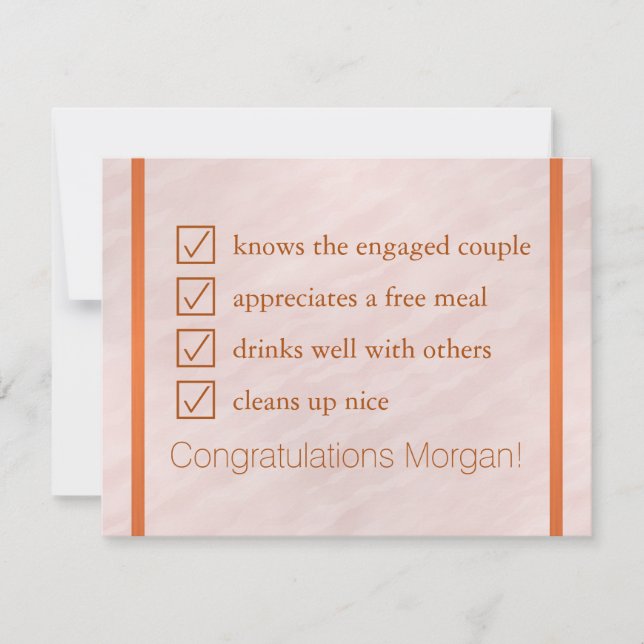 Blush Pink Watercolor Funny Be My Groomsman (Front)