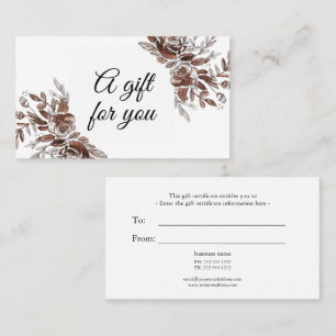 Blush pink watercolor gift card