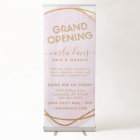 Blush Pink Watercolor Gold Circle Salon Reopening
