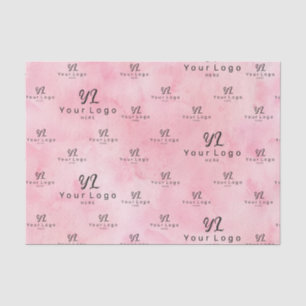 Blush Pink Watercolor Logo Business Packaging Tiss Tissue Paper