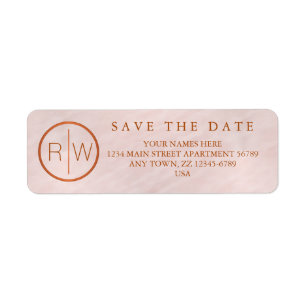 Blush Pink Watercolor Monogram Wedding Set