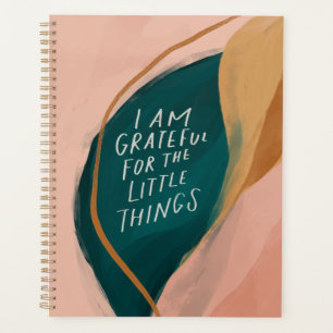 Blush Pink Watercolor Nature Gratitude Planner