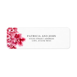 Blush Pink Watercolor Orchids Return Address Label