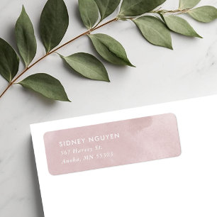 Blush Pink Watercolor Return Address