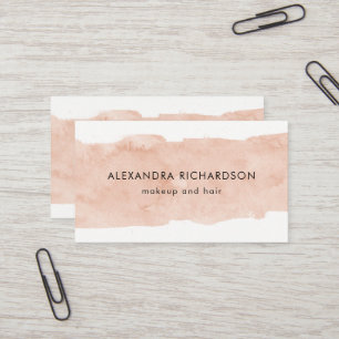 Blush Pink Watercolor Splash Business Card