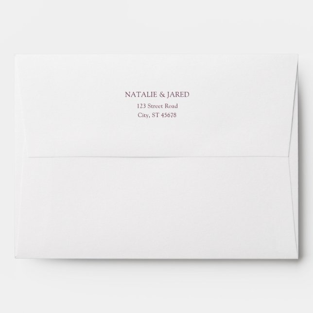 Blush Pink Watercolor Wedding Envelope (Back (Top Flap))