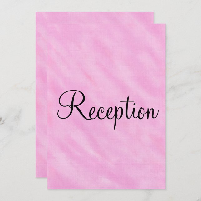 Blush Pink Watercolor Wedding Reception Monogram Invitation (Front/Back)