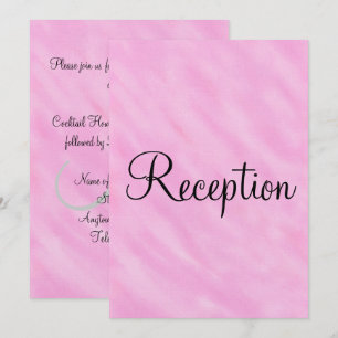 Blush Pink Watercolor Wedding Reception Monogram Invitation