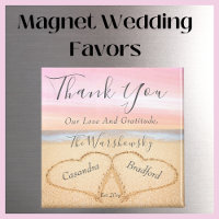  Blush Pink  Wedding 2 Heart Sand Wedding favour 
