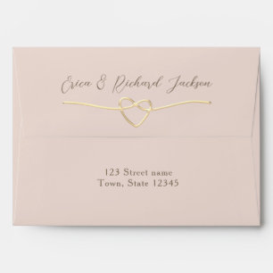 Blush Pink Wedding Envelope