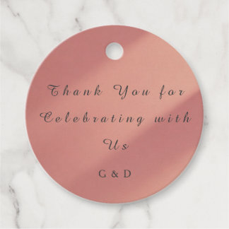 Blush Pink Wedding Favour Tag