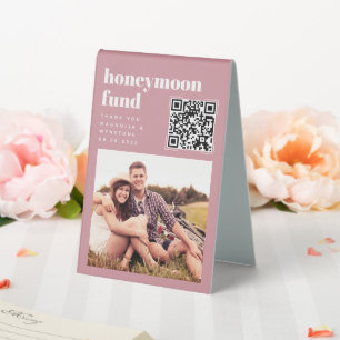 Blush Pink Wedding Honeymoon Fund QR Code