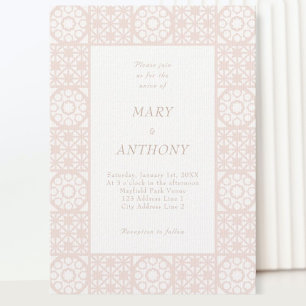 Blush Pink Wedding Invitation