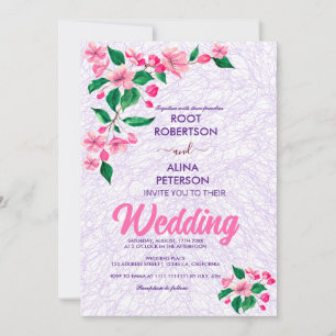 Blush Pink Wedding Invitation
