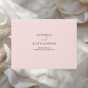 Blush Pink Wedding Minimal Elegant Envelope