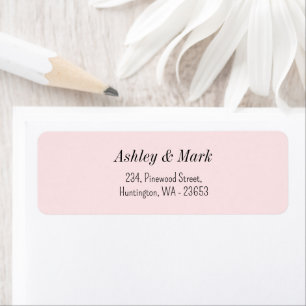 Blush Pink Wedding Return Address