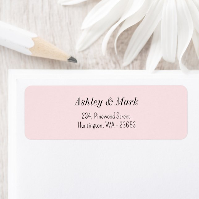 Blush Pink Wedding Return Address (Insitu)