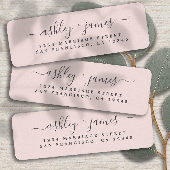 Blush Pink Wedding Return Address (Creator Uploaded)