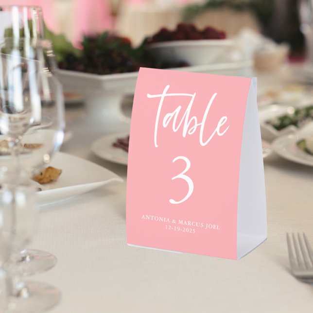 Blush Pink Wedding Table Number  (Creator Uploaded)