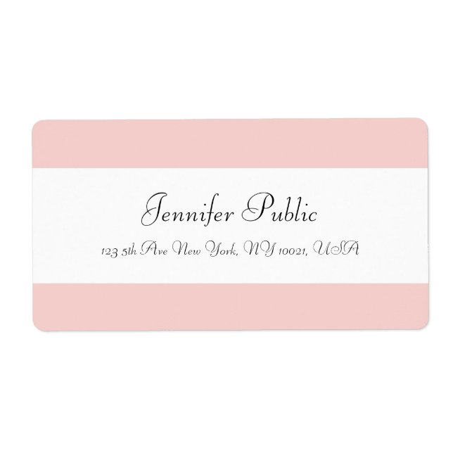 Blush Pink White Calligraphed Template Modern (Front)