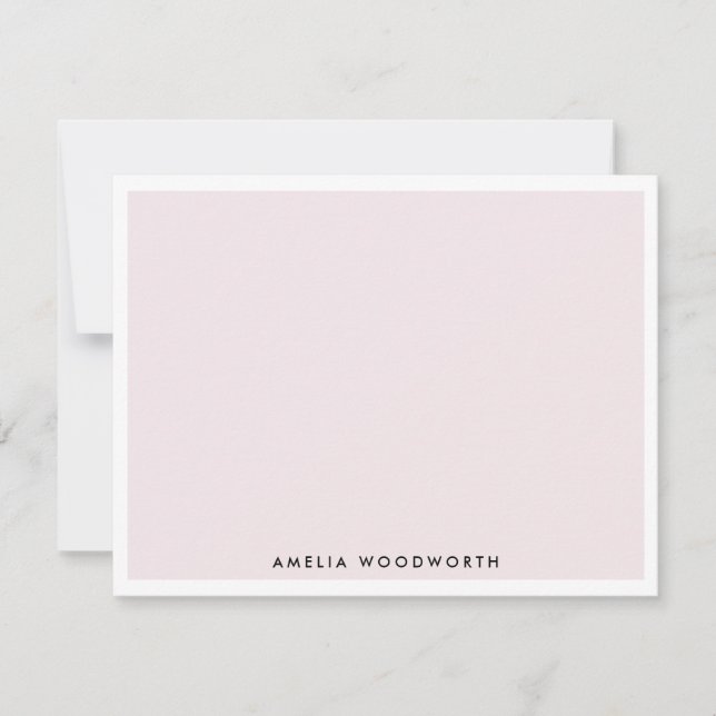 Blush Pink White Elegant Classic Luxury Minimalist Card (Front)