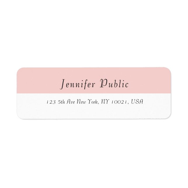 Blush Pink White Elegant Modern Simple Template (Front)