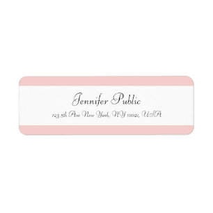 Blush Pink White Hand Script Template Modern Sleek